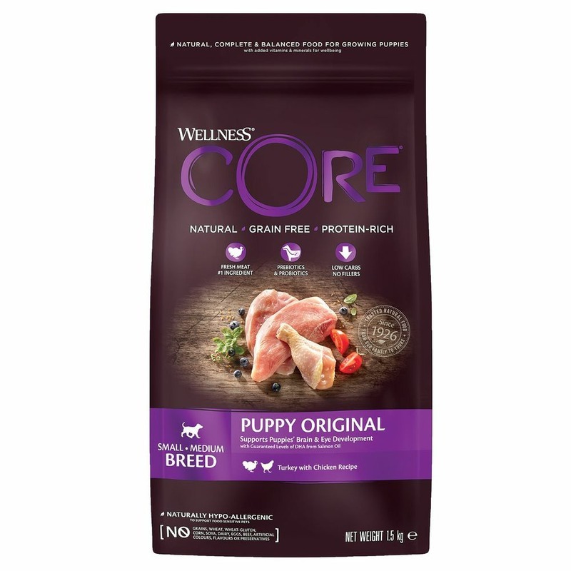 Сore сухой корм для щенков мелких и средних пород, из индейки с курицей, беззерновой - 1,5 кг core plugin