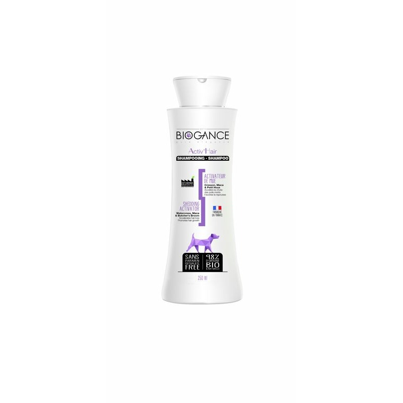 Натуральный BIO-шампунь для активации роста шерсти Biogance Activ’Hair 250 мл натуральный bio кондиционер для блеска шерсти biogance glisshair 1 л