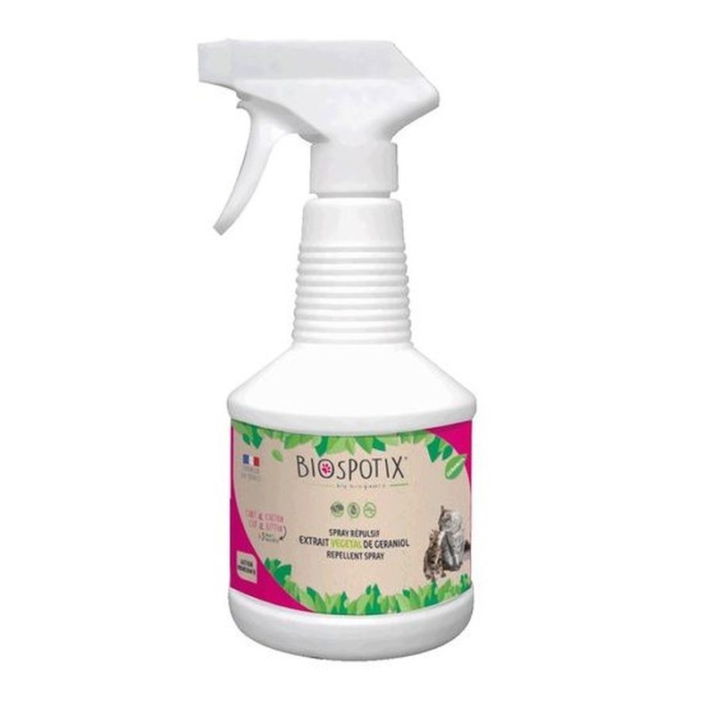 Biospotix Cat spray спрей от блох для кошек 500 мл антибактериальный спрей для кожи домашних животных устранение блох против комаров дерматофитов эффективное очищение жидкость для снят