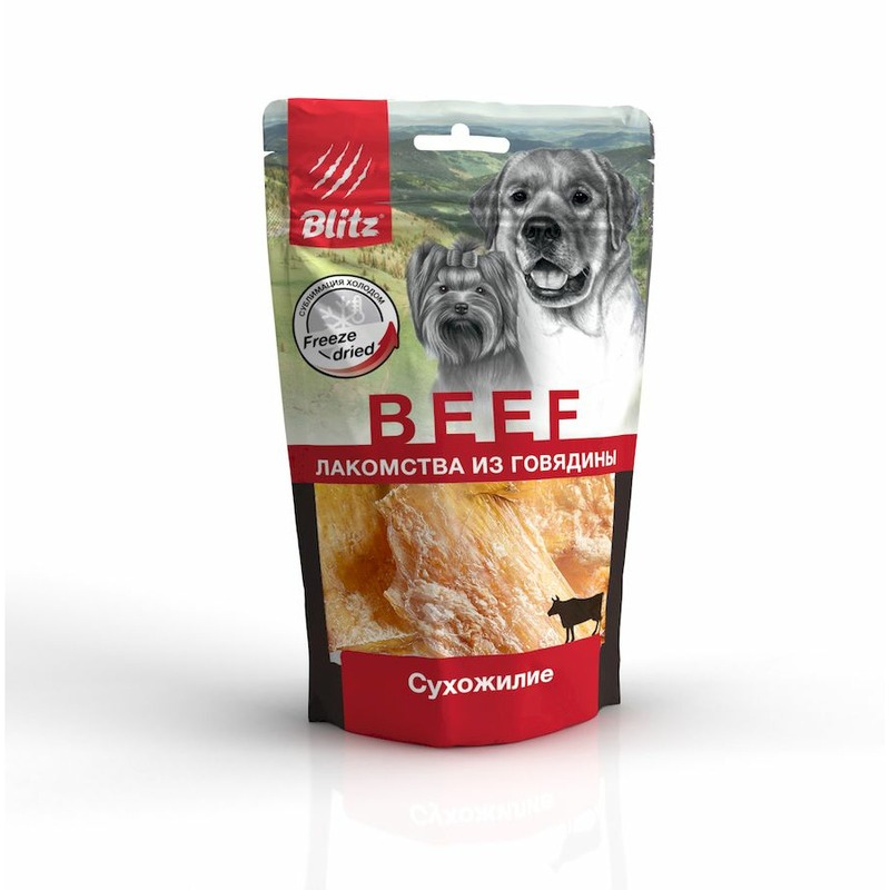 Blitz Beef лакомство сублимированное для собак, сухожилие - 60 г родные корма лакомство для собак сухожилие говяжье соломка 35 г