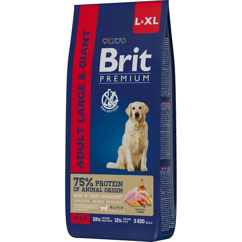 Brit Brit Premium Dog Adult Large and Giant сухой корм для взрослых собак крупных пород с курицей
