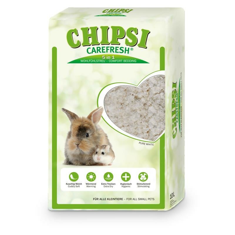 CareFresh Chipsi Pure White целлюлозный наполнитель для мелких домашних животных и птиц наполнитель для грызунов и птиц carefresh fresh ultra подстилка белая на бумажной основе 10л