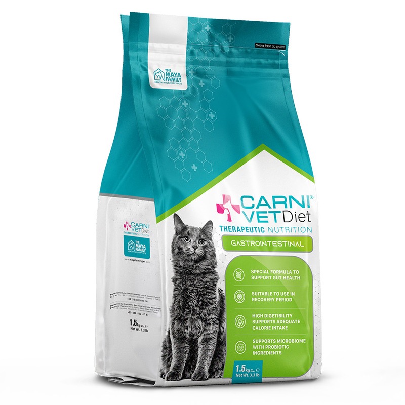 цена Carni Vet Diet Cat Gastrointestinal сухой корм для кошек при расстройствах пищеварения, диетический, с курицей - 1,5 кг