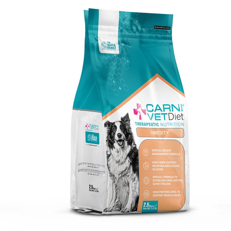 Carni Vet Diet Dog Obesity сухой корм для собак при избыточным весе, контроль веса, диетический, с курицей - 2,5 кг