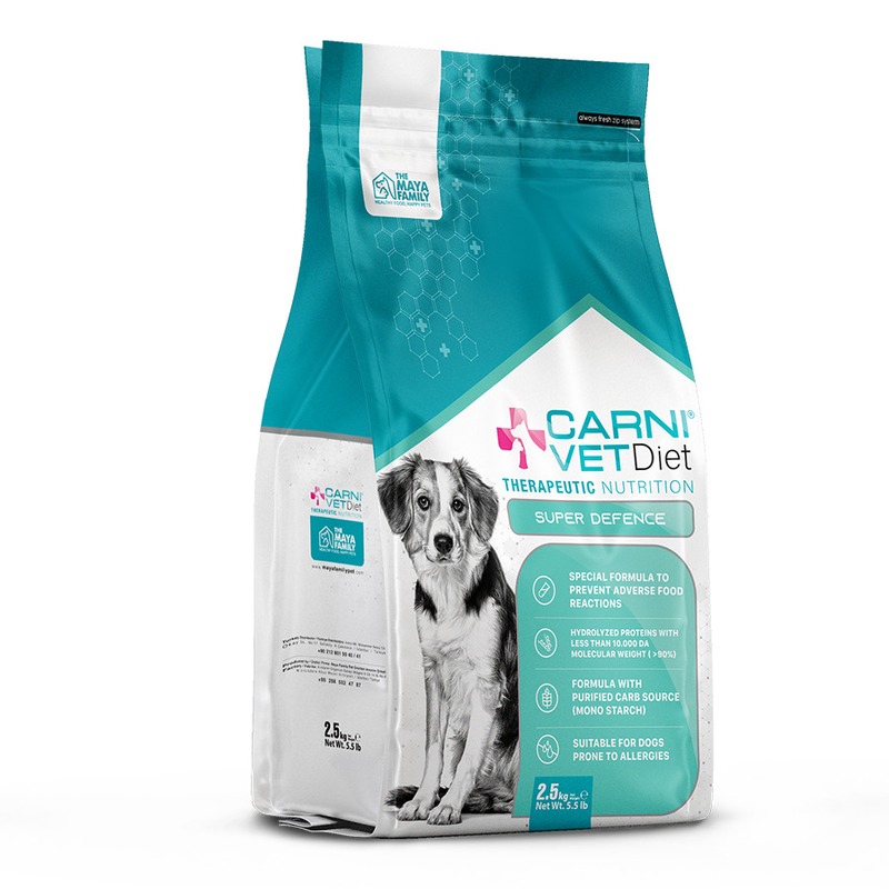 Carni Vet Diet Dog Super Defense сухой корм для собак при пищевой непереносимости и аллергии, диетический, с лососем - 2,5 кг