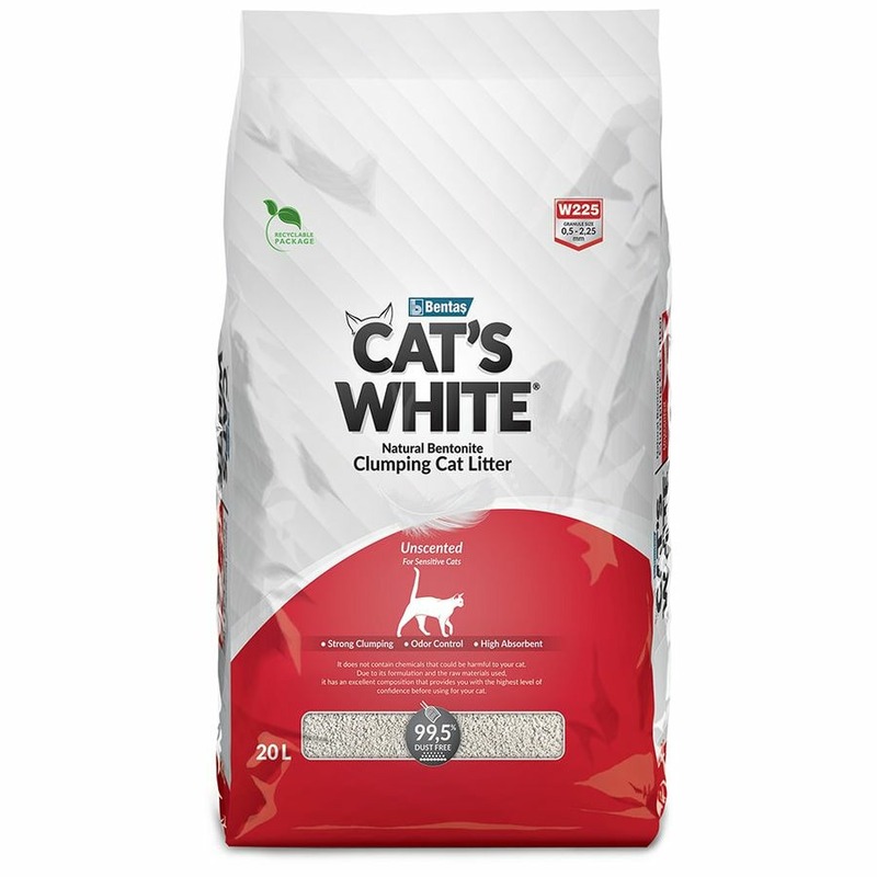 Cats White Natural наполнитель для кошачьего туалета комкующийся натуральный без ароматизатора