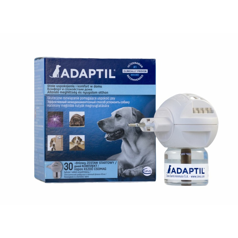 Ceva Adaptil диффузор + флакон для коррекции поведения собак - 48 мл ceva ceva ошейник адаптил для щенков и собак всех пород для коррекции поведения 30 г