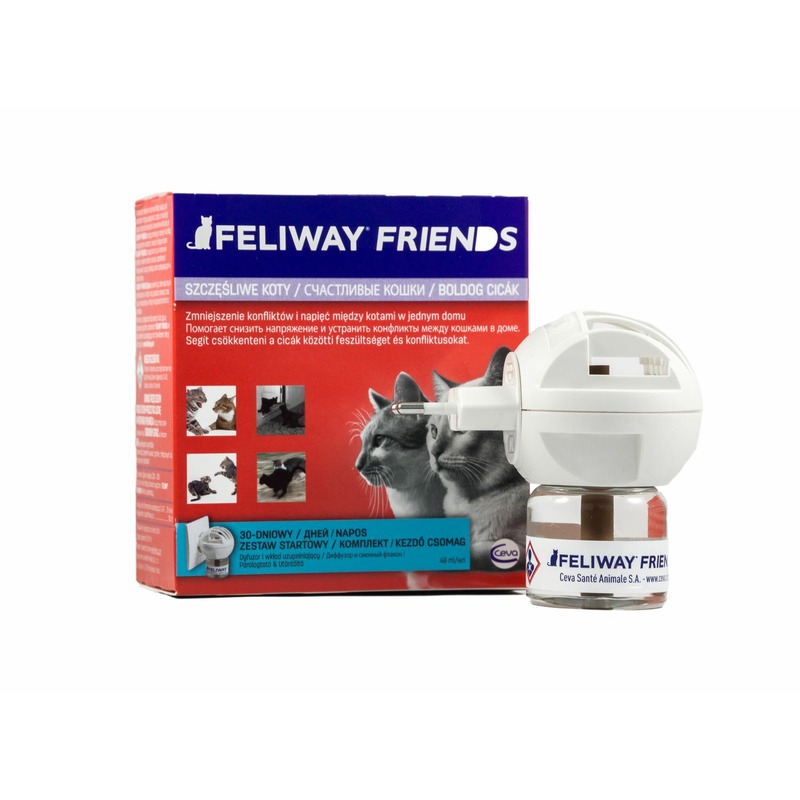 Ceva Feliway Friends диффузор + флакон для коррекции поведения кошек - 48 мл + диффузор ceva ceva феромоны феливей классик для кошек сменный блок для коррекции поведения 48 мл