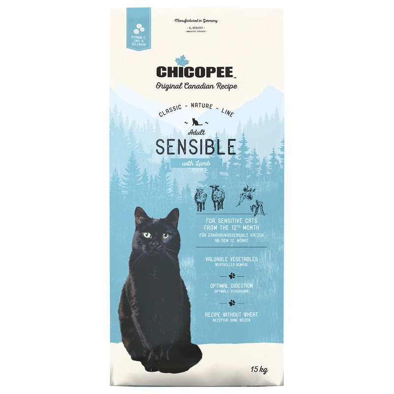 цена Chicopee CNL Cat Adult Sensible сухой корм для кошек с чувствительным пищеварение с ягненком