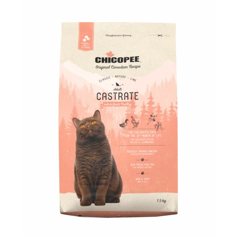 цена Chicopee CNL Cat Castrate Poultry сухой корм для стерилизованных кошек с мясом птицы - 1,5 кг