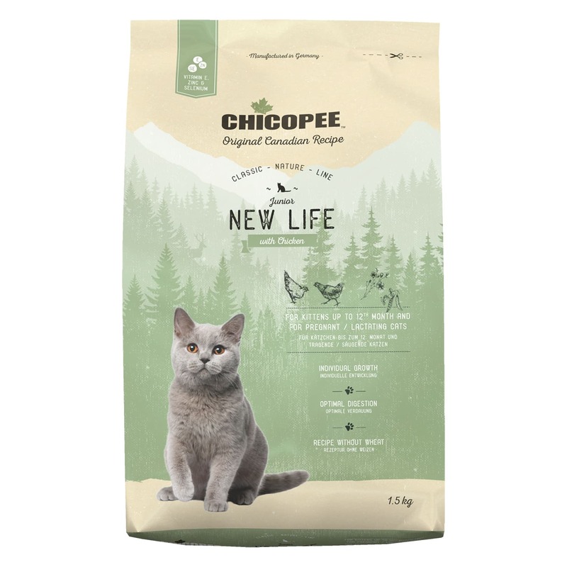 цена Chicopee CNL Cat Junior New Life сухой корм для котят с курицей - 1,5 кг