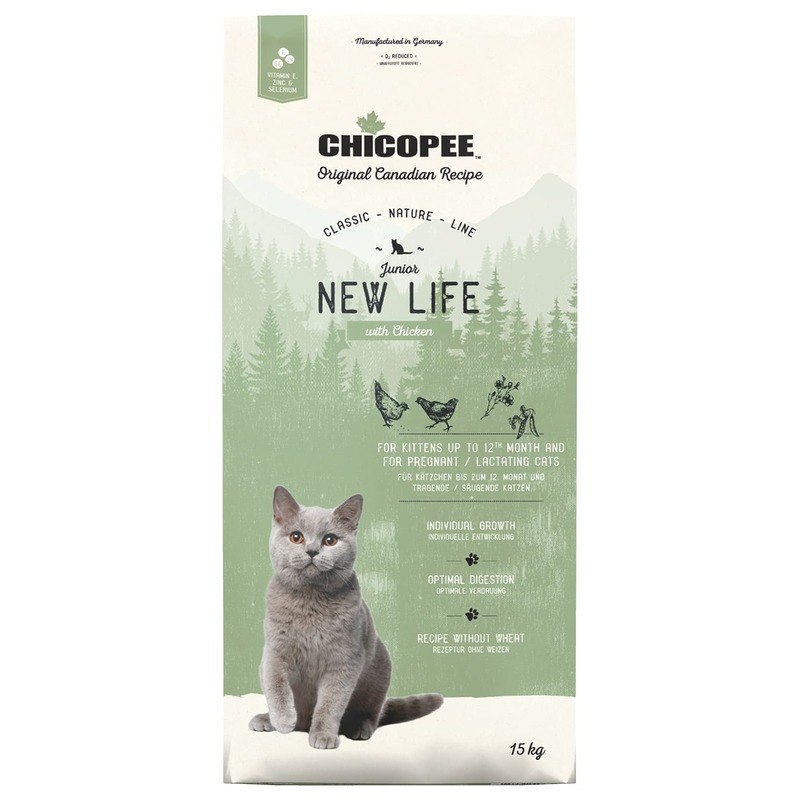 цена Chicopee CNL Cat Junior New Life сухой корм для котят с курицей