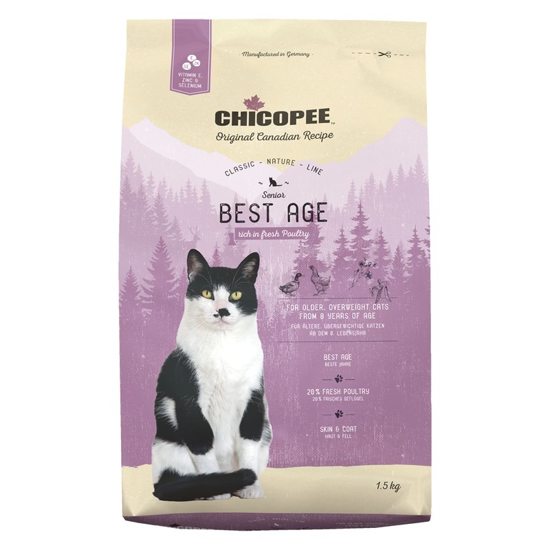 Chicopee CNL Cat Senior Best Age сухой корм для пожилых кошек с птицей - 1,5 кг 1000 блюд из печени почек сердца и легкого