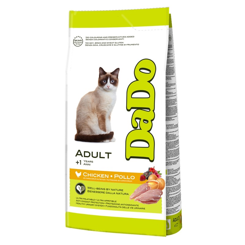 Dado Cat Adult Chicken корм для кошек, с курицей dado cat adult chicken сухой корм для кошек с курицей 400 г