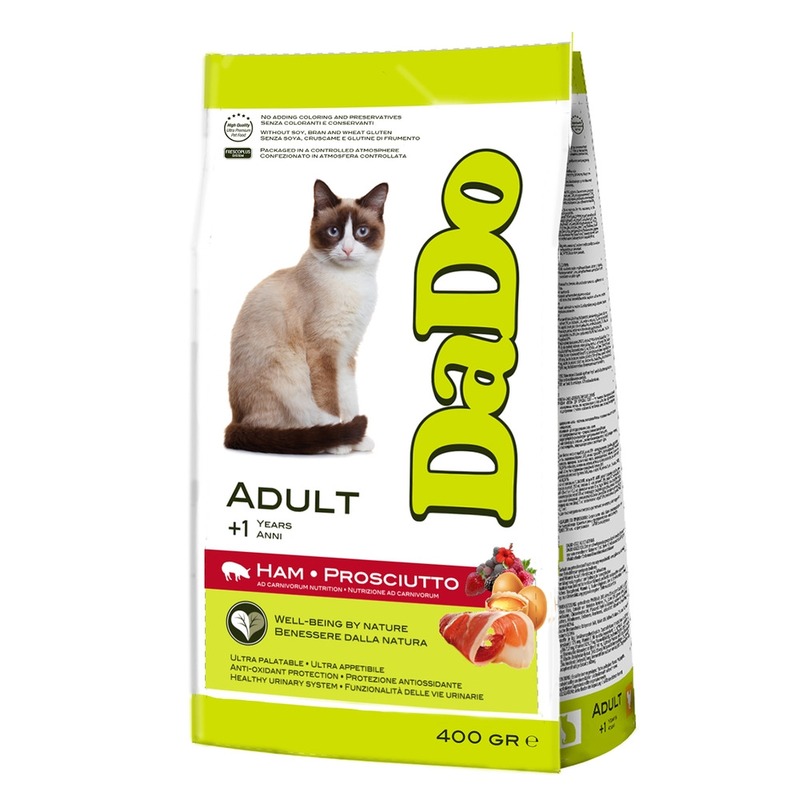 цена Dado Cat Adult Prosciutto/Ham корм для кошек, с ветчиной прошутто - 400 г