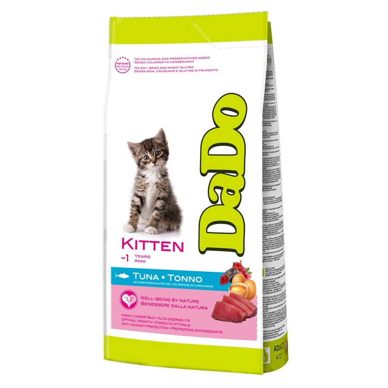 Dado Cat Kitten Tuna корм для котят, с тунцом else omega для малышей полноценное и сбалансированное питание на растительной основе от 12 месяцев 624 г 1 38 фунта