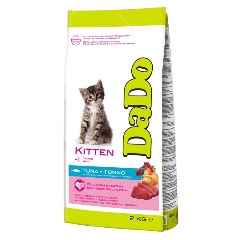 Dado Cat Kitten Tuna корм для котят, с тунцом - 2 кг else omega для малышей полноценное и сбалансированное питание на растительной основе от 12 месяцев 624 г 1 38 фунта