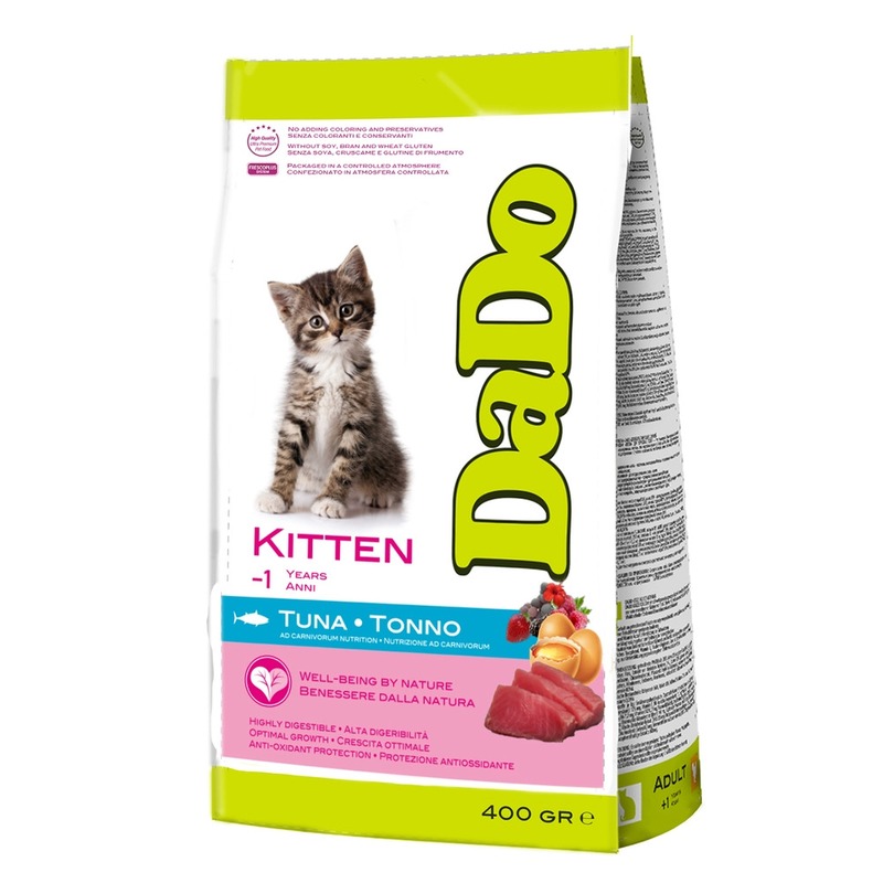 Dado Cat Kitten Tuna корм для котят, с тунцом - 400 г else omega для малышей полноценное и сбалансированное питание на растительной основе от 12 месяцев 624 г 1 38 фунта