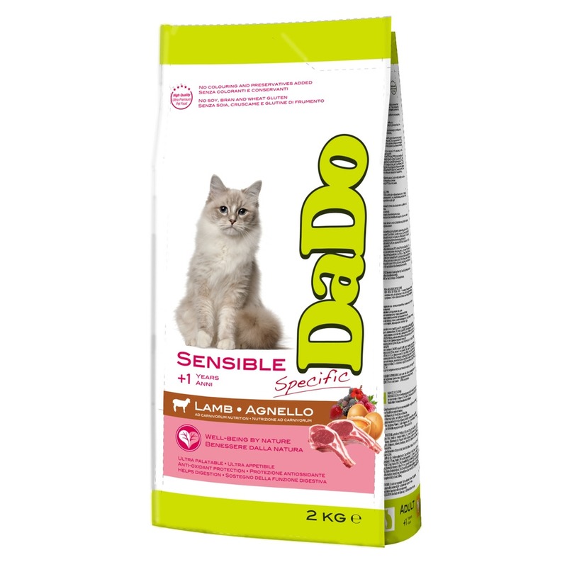 Dado Cat Sensible Lamb корм для кошек с чувствительным пищеварением, с ягненком dado cat sensible lamb корм для кошек с чувствительным пищеварением с ягненком