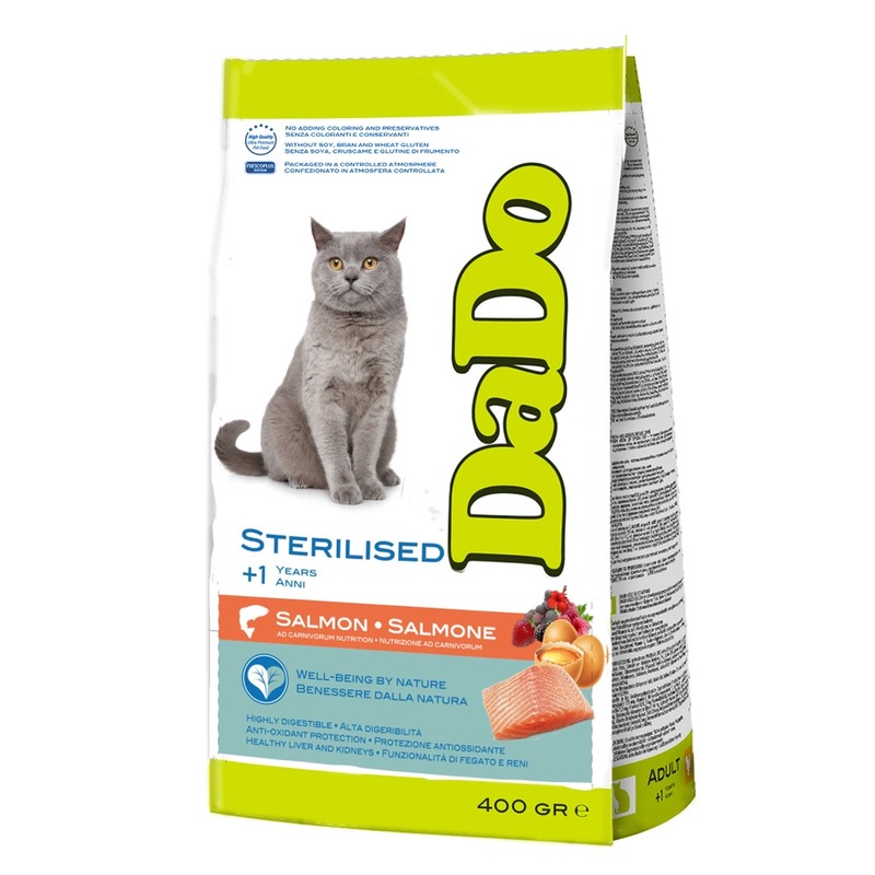 Dado Cat Sterilised Salmon корм для стерилизованных кошек, с лососем - 400 г dado cat sterilised salmon корм для стерилизованных кошек с лососем 400 г
