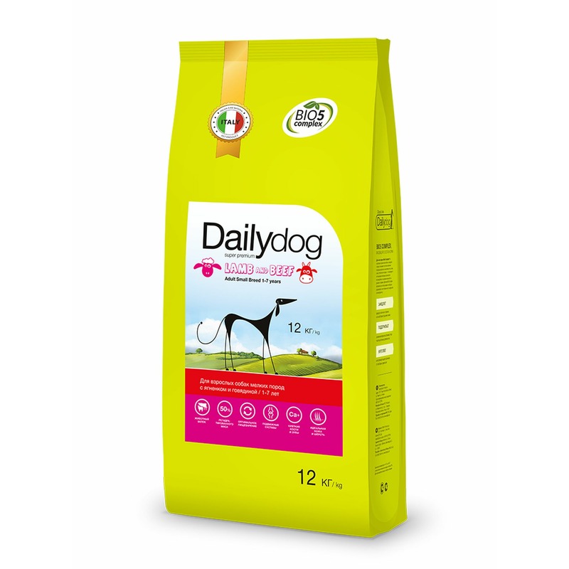 Dailydog Adult Small Breed сухой корм для собак мелких пород, с ягненком и говядиной 40242