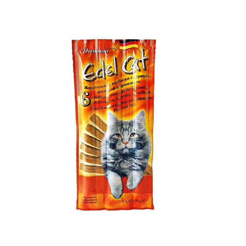 Edel Cat Edel Cat Колбаски Курица & Индейка лакомство для кошек edel cat жевательные колбаски с форелью и лососем 60 шт
