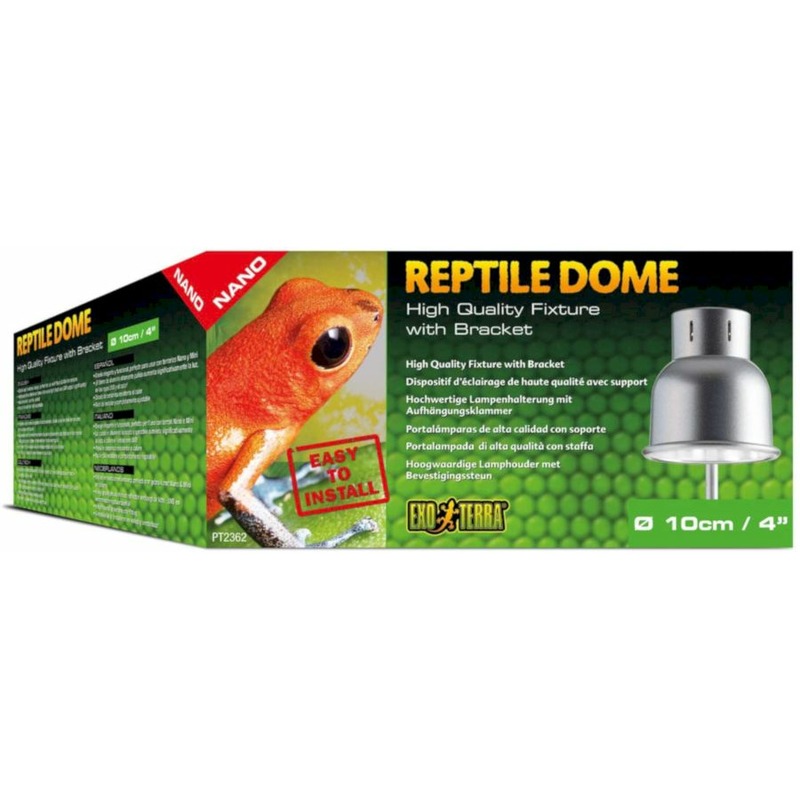 Exo Terra светильник с держателем Reptile Nano Dome (PT2362), 20x20x10 см цена и фото