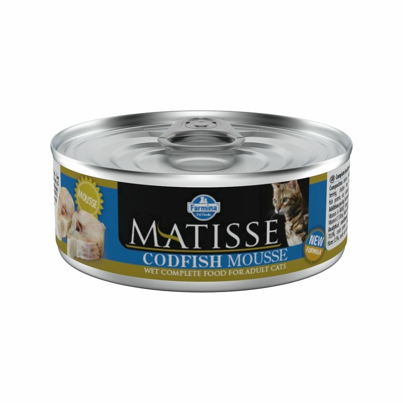 Farmina Matisse Mousse Codfish влажный корм для взрослых кошек, с треской, мусс, в консервах - 85 г фото