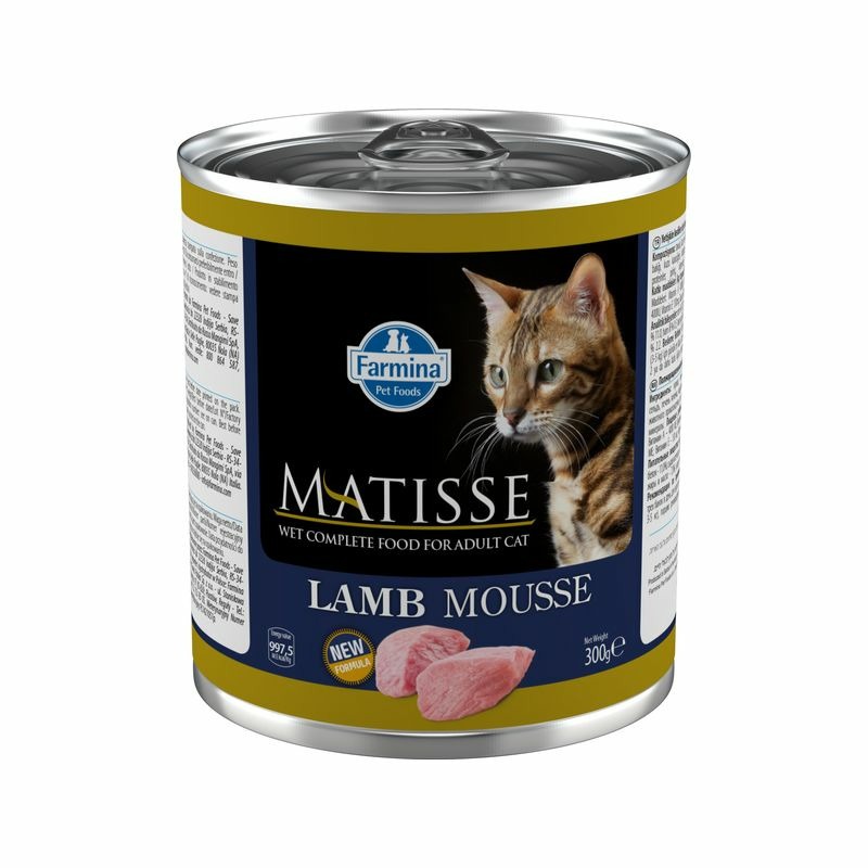 цена Farmina Matisse Mousse Lamb влажный корм для взрослых кошек, с ягнёнком, мусс, в консервах - 300 г