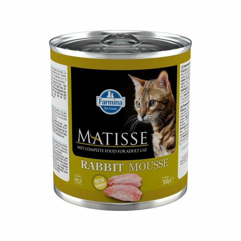 цена Farmina Matisse Mousse Rabbit влажный корм для взрослых кошек, с кроликом, мусс, в консервах - 300 г