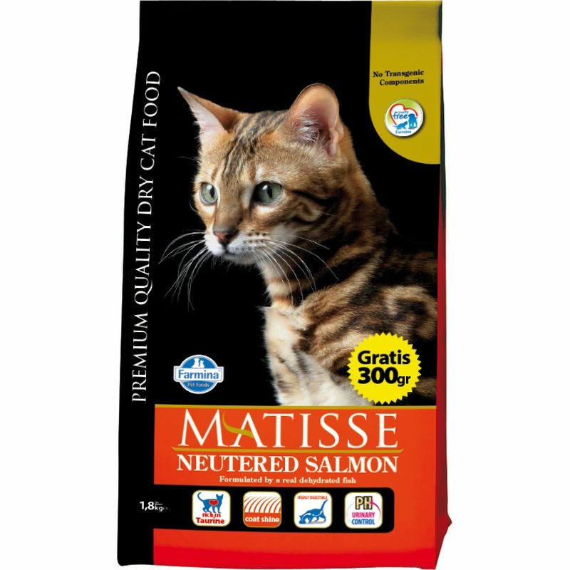 Сухой корм Farmina Matisse Neutered Salmon для взрослых кастрированных котов и стерилизованных кошек с лососем - 1,5 кг повседневный супер премиум для взрослых с лососем мешок Сербия 1 уп. х 1 шт. х 1.5 кг
