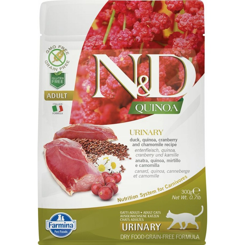 Farmina N&d Cat Grain Free Quinoa Urinary Duck сухой корм для кошек беззерновой для профилактики мочекаменной болезни с уткой - 300 г