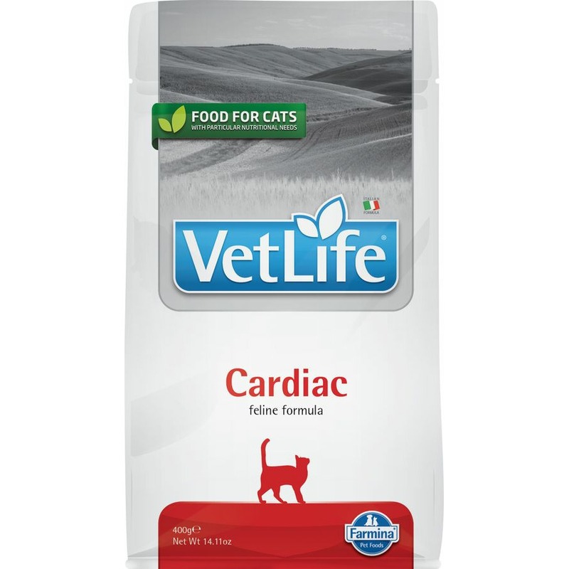 Farmina Vet Life Natural Diet Cat Cardiac сухой корм для кошек при заболеваниях сердца - 400 г румянцев александр шаликович правильное питание при сердечной недостаточности