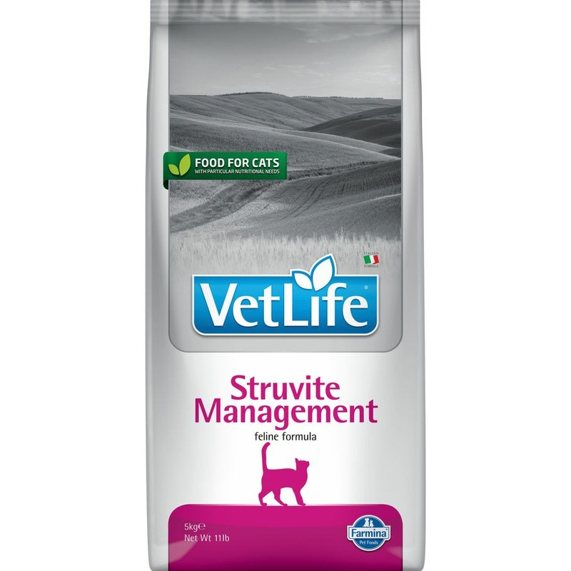 Farmina Vet Life Natural Diet Cat Management Struvite сухой корм для кошек при профилактике МКБ - 5 кг диетическое питание