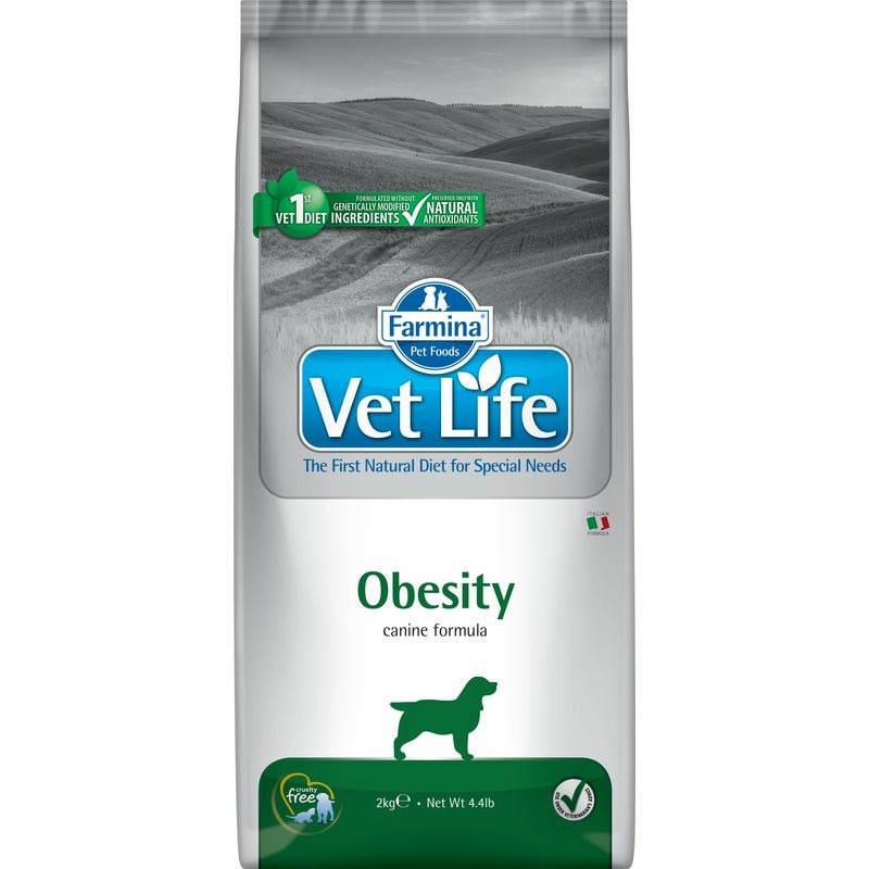farmina vet life cat obesity сухой корм для кошек для снижения избыточного веса 400 г Farmina Vet Life Natural Diet Dog Obesity - 2 кг
