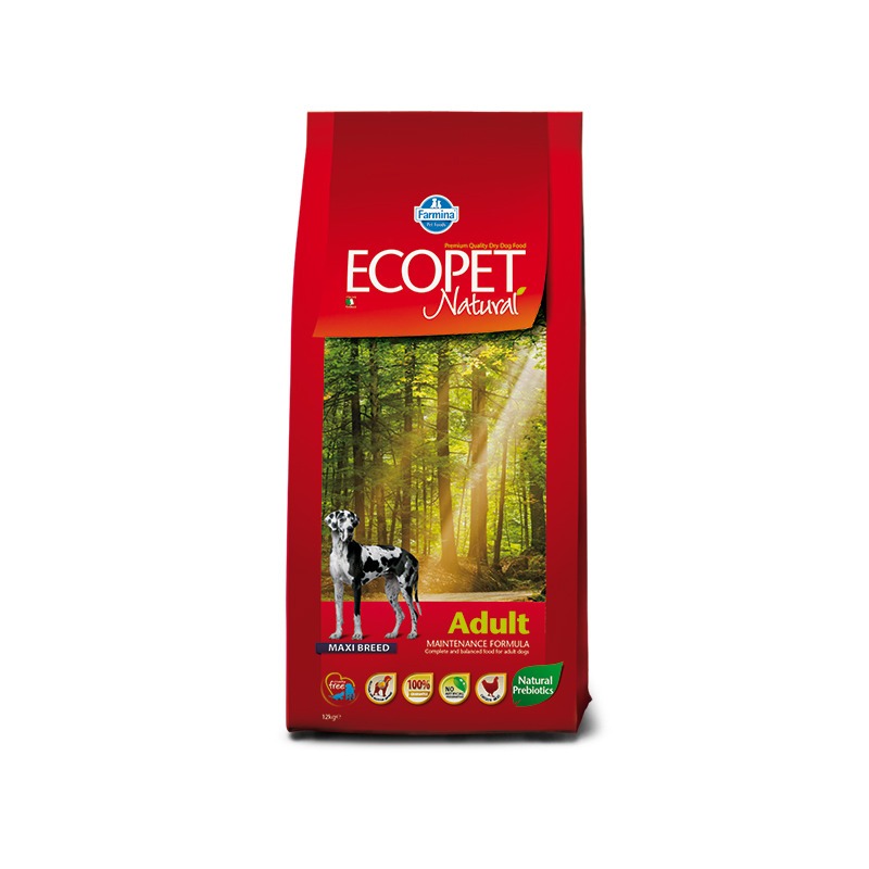 цена Farmina Ecopet Natural Adult Maxi сухой корм с курицей для взрослых собак крупных пород - 12 кг