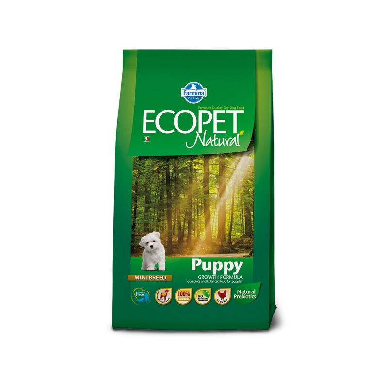 цена Farmina Ecopet Natural Puppy Mini сухой корм с курицей для щенков мелких пород, беременных и лактирующих сук