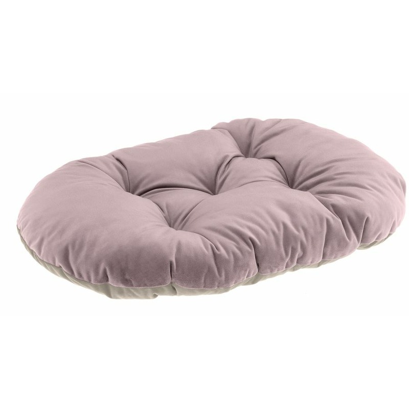 Ferplast Prince Cushion велюровая подушка для кошек и собак, розово-бежевая размер 78, 78x50 см удобная кровать для собак круглая собачья будка с пончиком сверхмягкая моющаяся подушка для собак и кошек зимняя теплая кровать