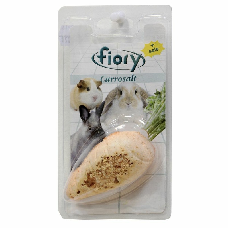 Fiory Fiory био-камень для грызунов Carrosalt с солью в форме моркови 65 г
