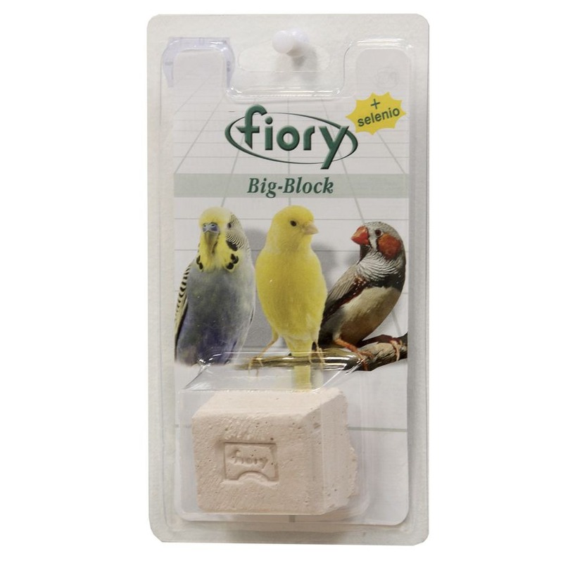 Fiory био-камень для птиц Big-Block с селеном био камень для грызунов fiory 2 55г
