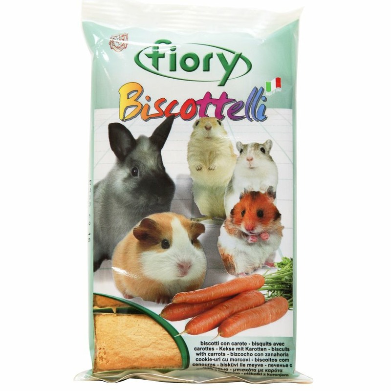 цена Fiory бисквиты для грызунов Biscottelli с морковью 30 г