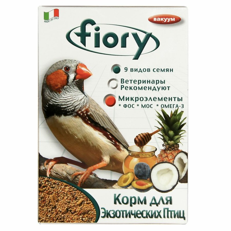 Fiory Exotics сухой корм для экзотических птиц - 400 г цена и фото