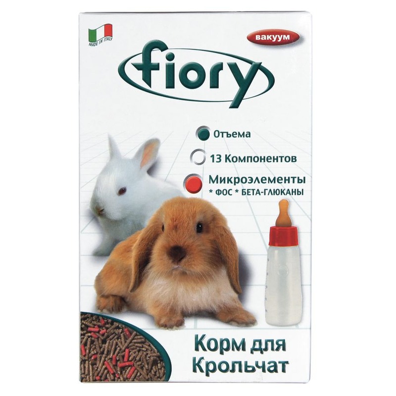 цена Fiory корм для крольчат Puppypellet гранулированный 850 г
