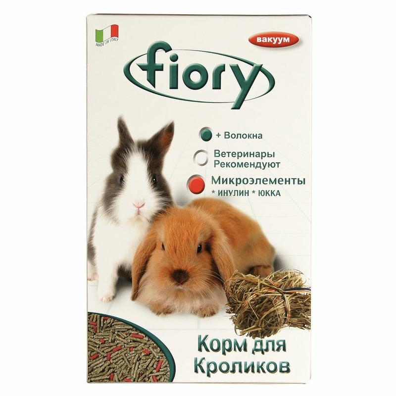 Fiory корм для кроликов Pellettato гранулированный 850 г корм fiory breeders гранулированный для карликовых кроликов 800 г