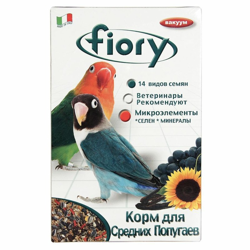 Fiory корм для средних попугаев Parrocchetti Africa 800 г корм для птиц fiory смесь для крупных попугаев 700г