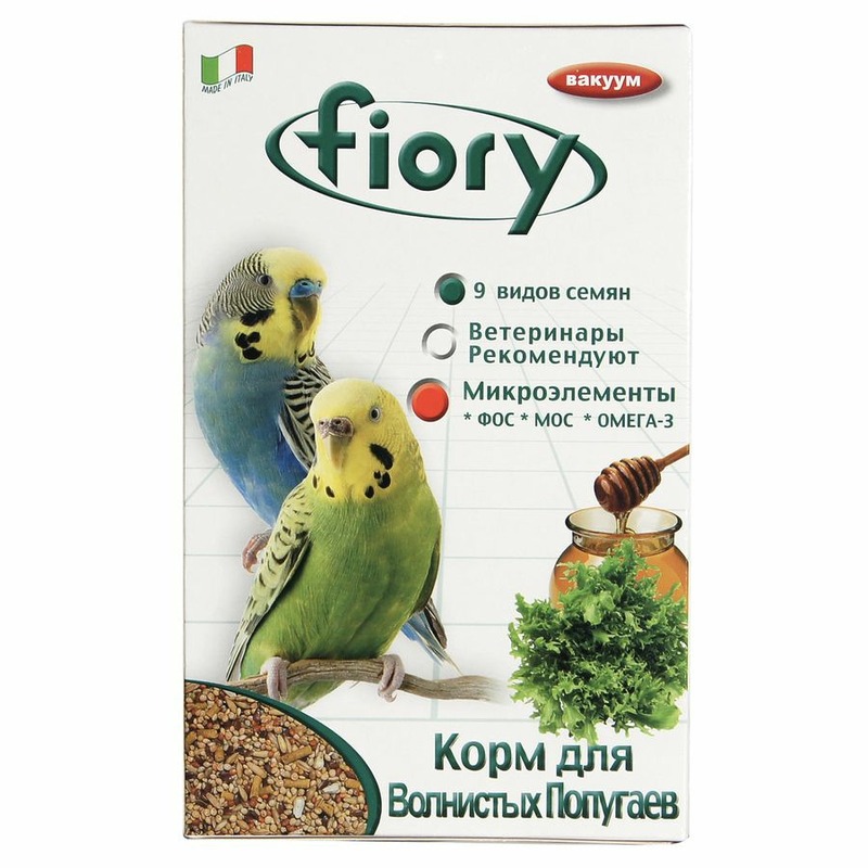 Fiory Pappagallini сухой корм для волнистых попугаев - 400 г семена вьющиеся раст смесь