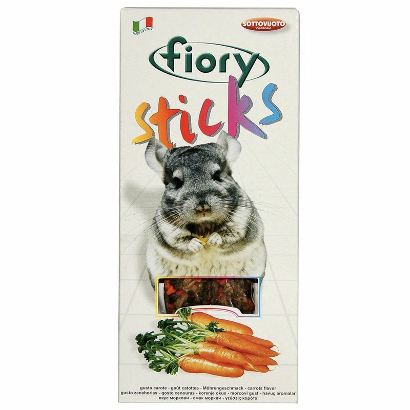 Fiory палочки для шиншилл Sticks с морковью 2х40 г палочки для канареек fiory sticks с фруктами 2 х 60 г