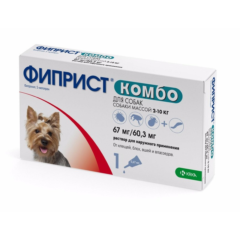 Фиприст Фиприст Комбо (KRKA) для собак 2-10 кг от блох, вшей, клещей и власоедов