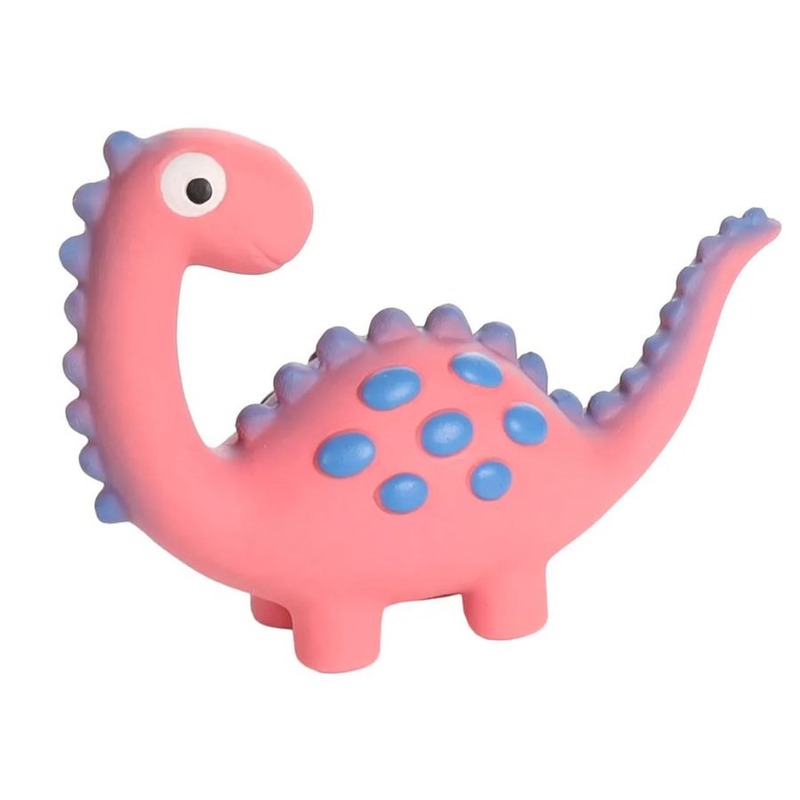 Flamingo игрушка для собак "Динозавр" S, латекс, розовый, 4,3х15х10 см для всех возрастов Китай 1 уп. х 1 шт. х 0.06 кг FL522779 - фото 1