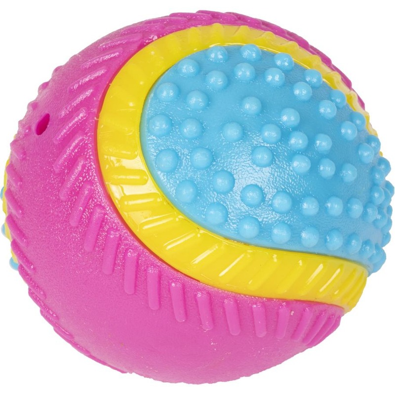 Flamingo игрушка-погремушка "Мяч" со вкусом говядины, термопластичная резина, 8 см для всех возрастов Китай 1 уп. х 1 шт. х 0.11 кг FL515093 - фото 1